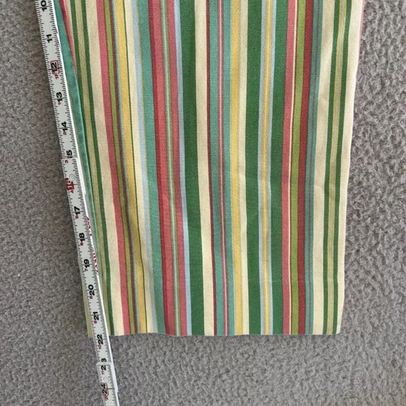 Tasha Polizzi Pants Womens Large Green Striped Wide Leg Beach Coastal Tropical - Picture 4 of 16